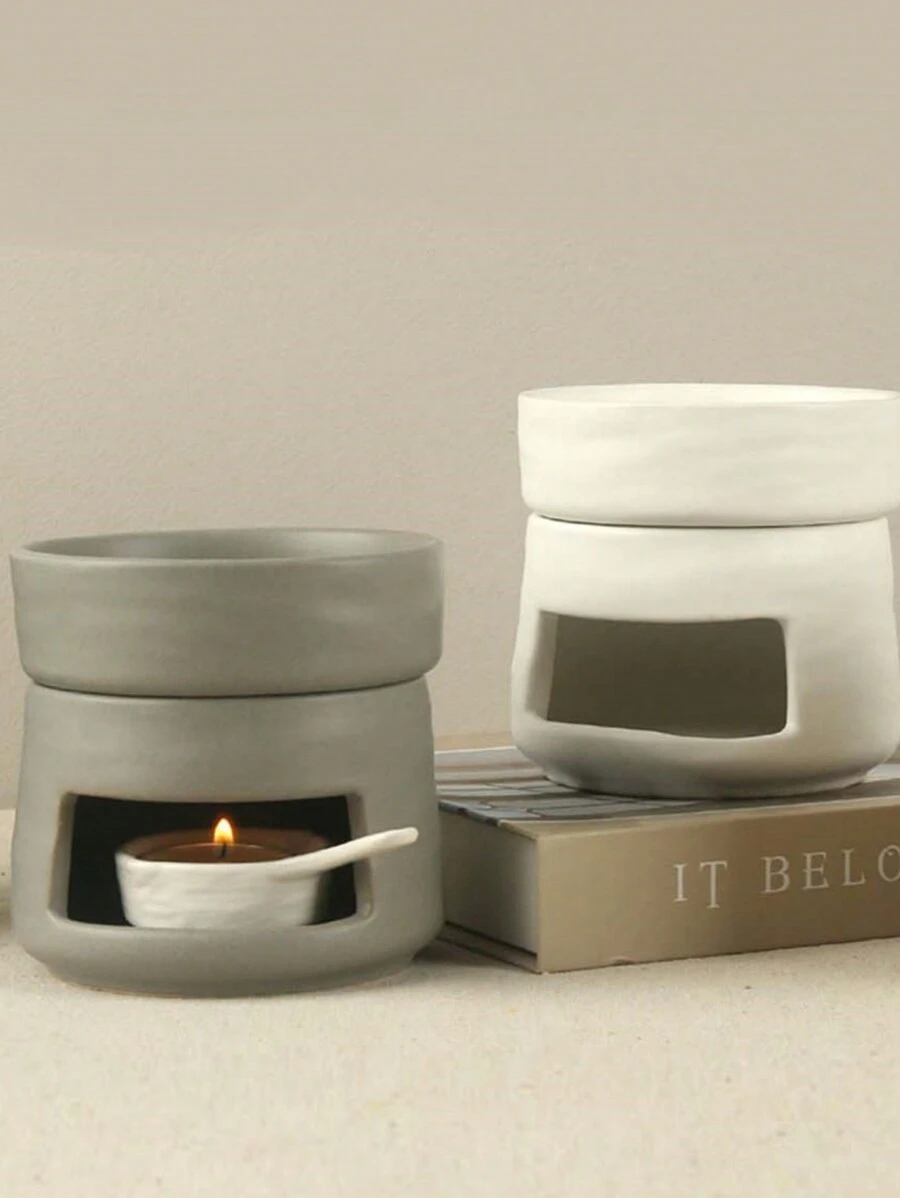 1 件现代简约欧洲陶瓷香薰炉 | 优雅烛台和精油扩散器（不含烛台）