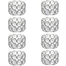 1/4/8/10/12/24 piezas Portavelas decorativos de cristal dorados/plateados de 1.6 pulgadas de altura, aptos para ceremonia de boda, centro de mesa para comedor, Navidad, regalos de Año Nuevo