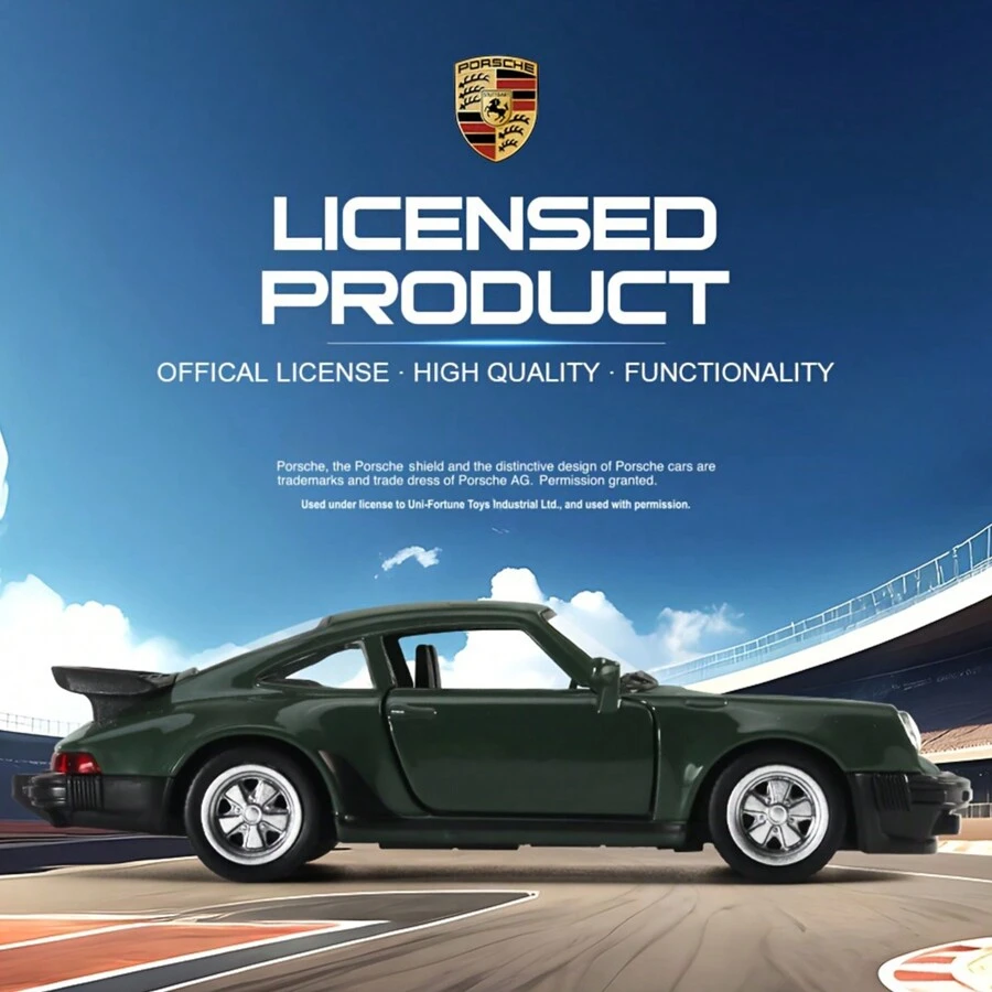 Makeda 1/36 Scale Porsche 911 Trubo 1978 Diecast Car Models,Pull Back Vehicles Porsche 911 Toy Car,Cars Gifts For Boys Girls
