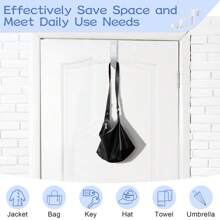 2 Confezioni di Ganci da Porta per Appendere - Ganci in Plastica Bianca Extra Resistenti da Appendere sulla Porta per Appendere Vestiti, Asciugamani, Accappatoi, Cappelli, Borse e Altro, Ganci Adesivi, Portasciugamani, Decorazione Parete Camera da Letto, Grucce, Ganci, Appendiabiti, Accessori Scolastici, Mensole, Organizzazione e Archiviazione, Portachiavi da Parete, Portachiavi, Gancio Adesivo, Appenditutto Porta, Decorazione Camera Letto, Accessori Cucina - Multicolore - Visualizzare 9