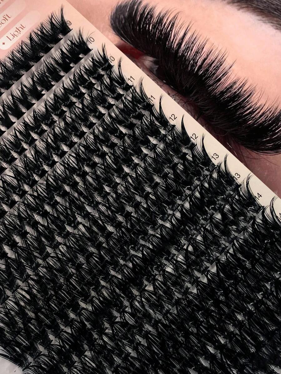Individual Eyelashes Mink Palsu - Hitam - View 1