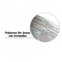 Biblia Sagrada Seja Forte e Corajosa - Palavra de Jesus em Vermelho - Capa Dura - Com Harpa - Livro único - Visão 6