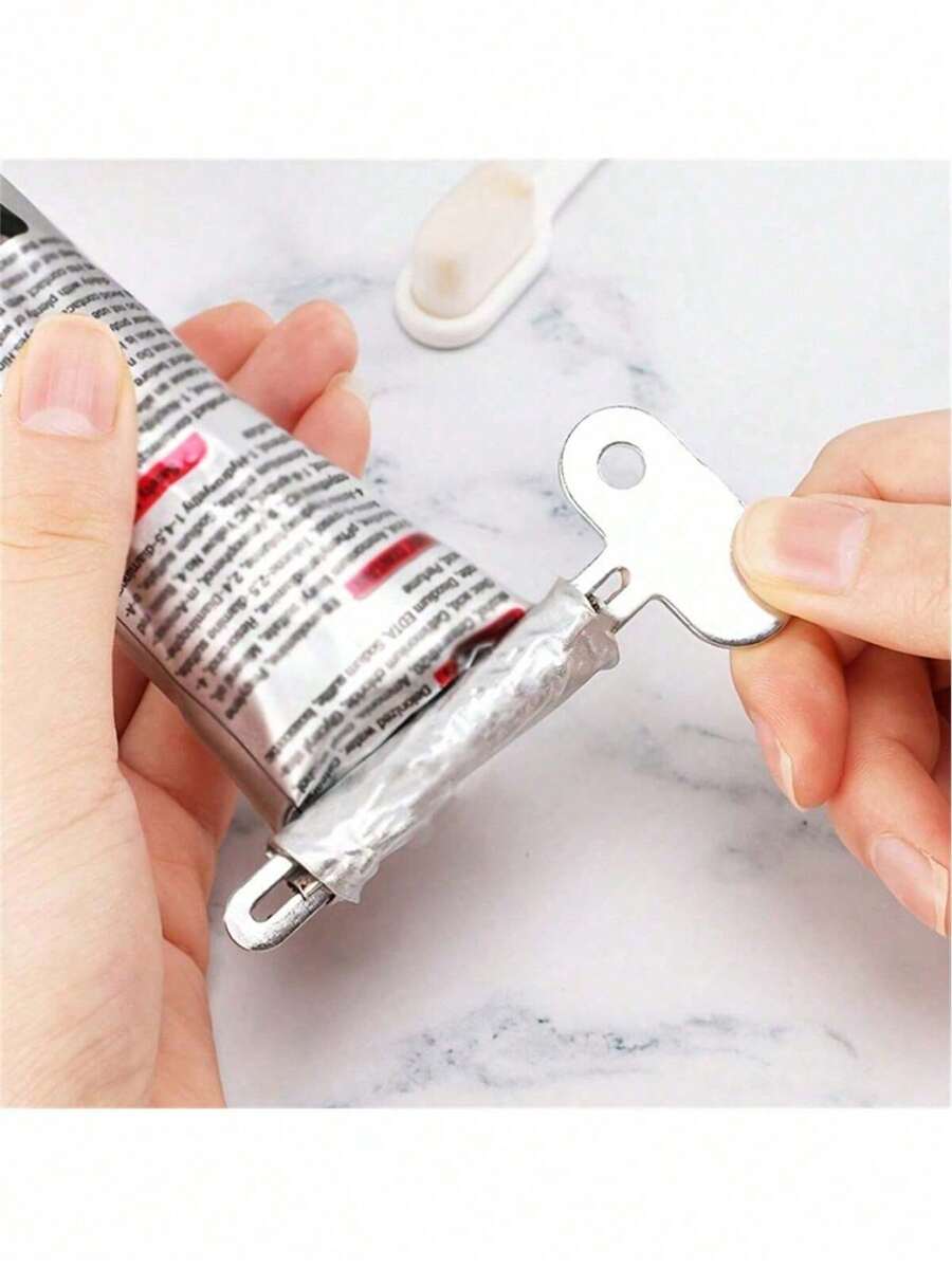 Stainless Steel Toothpaste Squeezer Manual Roller Dispenser, Suitable For Toothpaste, Hand Cream, And Facial Cleanser - Bathroom Essentials, Toothpaste Squeezers, Tubular Squeezers, Saving Time Without Waste Home Bathroom Decor Fall Decor Back To School - Multicolor - View 1