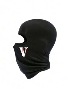 6 pièces/2 pièces/1 pièce Masque de ski avec imprimé lettre V, cagoule, masque facial pour hommes et femmes, protection UV, coupe-vent, écharpe pour snowboard, moto