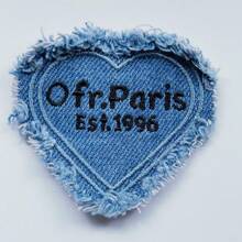 4 Pieces Of Denim Heart-Shaped Hand Sewn Embroidery Patches, Clothes, Dresses, Hats, Shoes, Curtains, Sewn Decorations, DIY Crafts, Bags, Pants Heart Patches