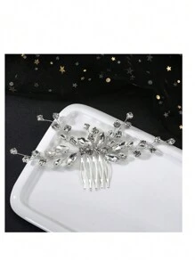 Accessoires de coiffure de mariée - épingle à cheveux en cristal de verre et strass fait main, peignes à pinces pour les côtés des cheveux, décoration de mariage en gros
