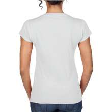 Gildan Ladies Soft Style Short Sleeve VNeck TShirt (White) - 100% Cotton - White - View 5