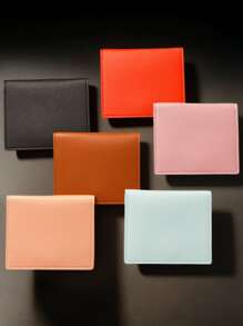 1 Peça Porta-cartão de Homem Ultrafino, Carteira Pequena Dobrada Dupla, Simples Fivela Anti-magnética com Múltiplos Slots, Armazenamento de Cartão de Crédito para Casal, Adequado para Adolescentes, Casual de Verão, Outdoor, Atlético, Viagem, Presentes de Formatura ou Aniversário, Acessórios de Vestimenta