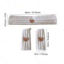 غطاء مقبض عربة الأطفال، بنمط طباعة حيوانات صغيرة، مقاوم للعض، متشرب للعاب - الأسود - مشاهدة 8