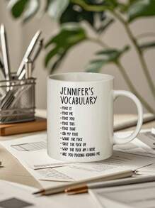 1Pc Custom Mug With Name, Personalized Funny Coffee Mug, F-Ck Word Mug, Funny Gifts, Office Mug, Work Mug, Sarcastic Mug, Funny Mugs, Funny Coffee Mug, 11Oz And 15Oz, Sarcastic Gift, Coworker Gift, Funny Sayings, Mug, Warm Gift, Cute Style, Ideal For Valentine'S Day, Mother'S Day, Father'S Day, Birthdays, Graduation Or Anniversaries,Girlfriend, Boyfriend, Gift For Her/Him