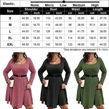GoyRrbay Women's Plus Size Casual Sweater Dress Square Neck Long Lantern Sleeve Tie Waist Loose Pullover Sweater Dresses