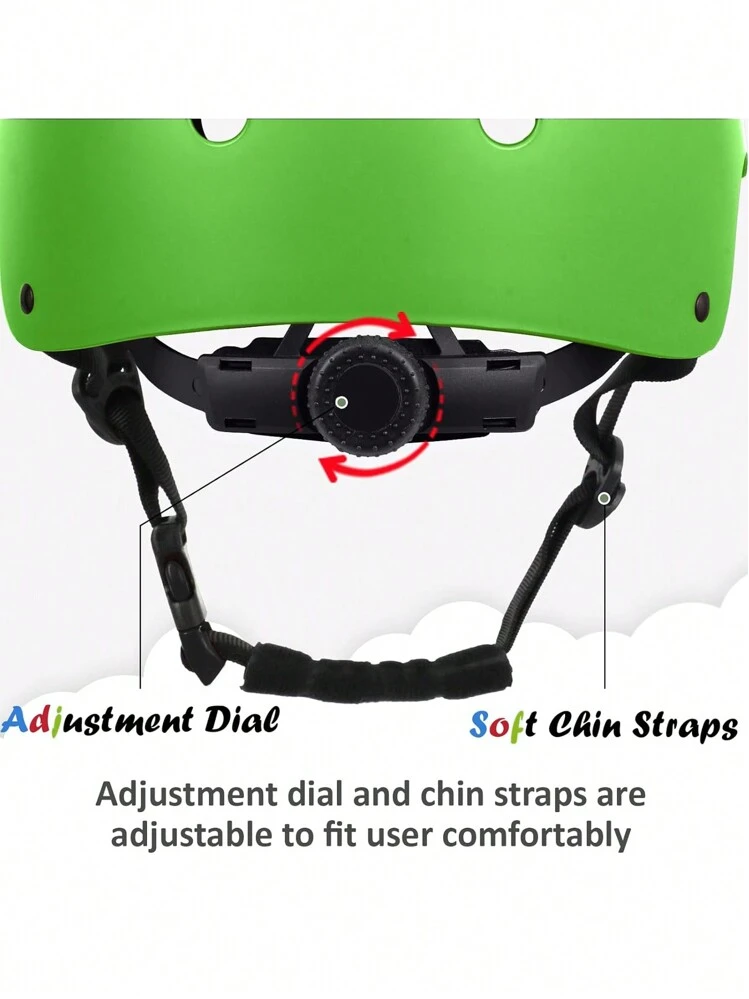 3 Different Sizes Of Bicycle Helmets, Adjustable And Suitable For Various Sports. Suitable For Outdoor Activities And Outdoor Cycling. - Green - View 5