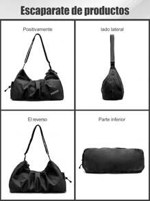 GlamourGrip Bolso de viaje corto de moda para deportes y yoga de mujer, bolsa de gran capacidad para entrenar, Viene con bolsa de almacenamiento portátil para cable de datos, agarre cómodo y material duradero que no daña las manos, Regalo de Navidad perfecto para familiares y amigos.