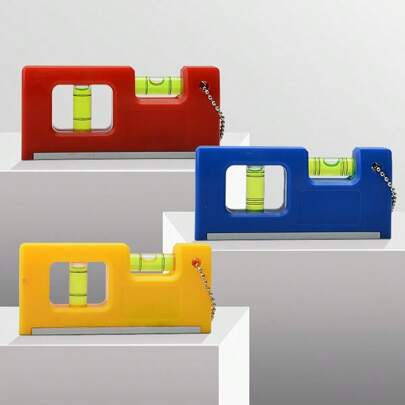 Magnetic 4" Mini Level With Hanging Chain, Water Level Ruler, Home Repair Measuring Tool