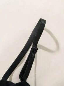 1pc Women Seamless Backless Jumpsuit, Tummy Control Shapewear - Black - View 4