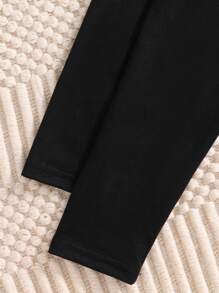 Bộ đồ ngủ thường ngày 4 món cho bé gái, bộ đồ ngủ màu hồng dễ thương với nơ "Chúc ngủ ngon", mang đến trải nghiệm thời trang, nhiều món, thích hợp cho các kỳ nghỉ xuân/thu, ngày Valentine, mặc hàng ngày, có thể dùng làm quà tặng cho bé gái. - màu đen - Xem 8