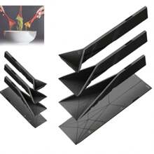 Polygons 3-In-1 Flat Measuring Spoon,3 Different Sizes, Polygons Measuring Spoon Flat, Multifunction Folds Flat Kitchen Gadget Utensils Scoop Cook Baking Liquid Ingredients - Multicolor - View 2