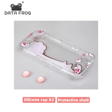 DATA FROG DATA FROG Protective Transparent Case Compatible With Switch Lite Cover Cute Clear Case Hard Shell Compatible With Switch Lite Accessories