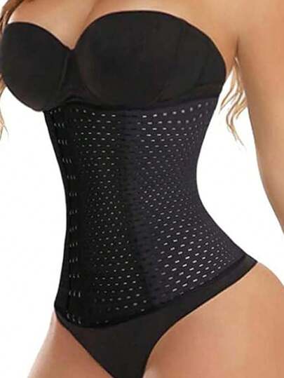 1 peça modeladora de cintura esportiva respirável para mulheres, painel de malha ajustável, modeladora de cintura para escritório, compressão abdominal, cinto de exercício para modelagem da cintura, adequado para exercícios em casa, esportes e caminhadas