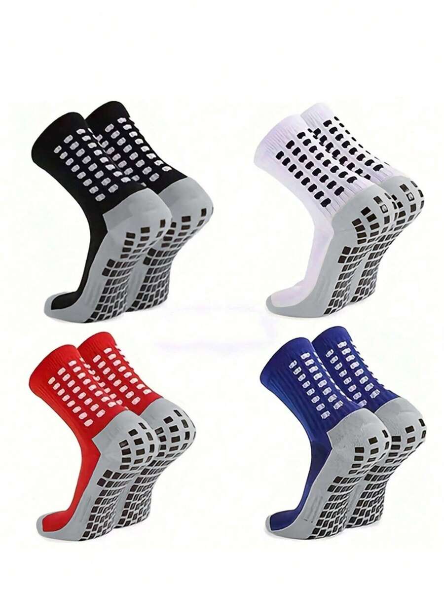 1/4 双青少年中筒运动袜，吸汗透气舒适袜子，适合青少年篮球训练、户外活动、健身、秋季 - 彩色 - 查看 1