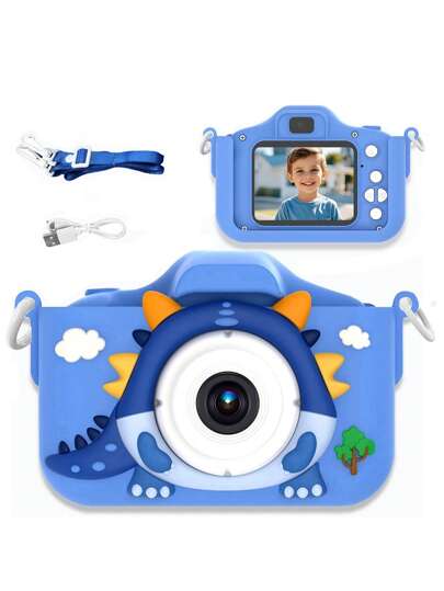 Una cámara para niños, cámara dual, 1080P HD, 48 Megapíxeles, multifuncional con vídeo, juegos, música, etc., regalo de cumpleaños para niños/niñas