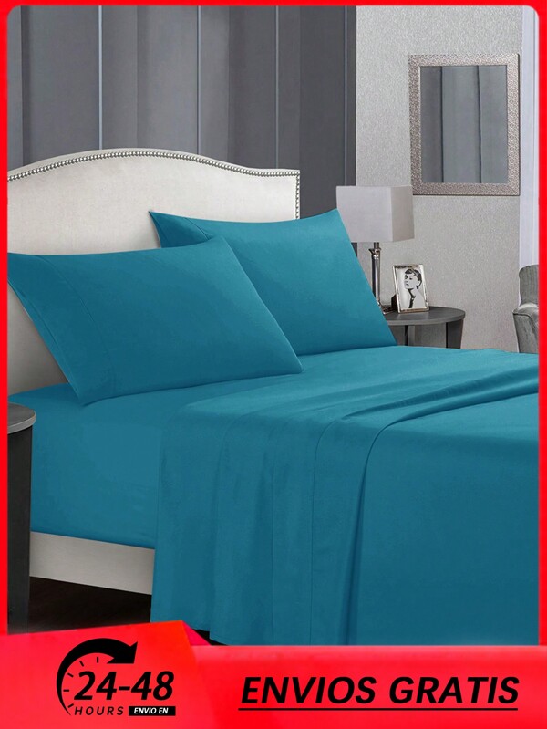 Juego de cama de tres piezas, de varios tamaños (90/105/135/150/180/200) y colores, conjunto de suave y sin estampados, ropa de cama moderna y sencilla, sábanas de un solo color, textil hogareño, color puro que no se descolora ni pierde brillo.