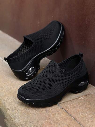 2024 Women's Thick-Sole Mesh Breathable Slip-Resistant Outdoor Casual Increased Height Non-Slip Shoes