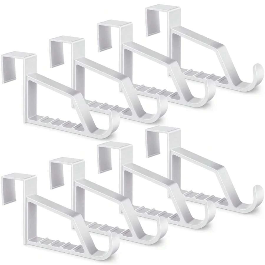 2 Confezioni di Ganci da Porta per Appendere - Ganci in Plastica Bianca Extra Resistenti da Appendere sulla Porta per Appendere Vestiti, Asciugamani, Accappatoi, Cappelli, Borse e Altro, Ganci Adesivi, Portasciugamani, Decorazione Parete Camera da Letto, Grucce, Ganci, Appendiabiti, Accessori Scolastici, Mensole, Organizzazione e Archiviazione, Portachiavi da Parete, Portachiavi, Gancio Adesivo, Appenditutto Porta, Decorazione Camera Letto, Accessori Cucina - Multicolore - Visualizzare 1