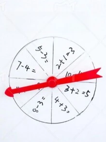 Magnetic Rotating Pointer Whiteboard Suction Cup, Educational Tool For English Classroom Games, Long Pointer Suction Cup Lottery Teaching Prop - Red - View 3