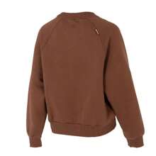 Adidas Vestido sudadera de felpa, casual, con holgado ajuste, manga larga, cuello redondo, modelo IX6792