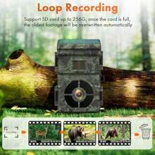 Solar Powered Wildlife Camera 48MP 4K 2500mAh Lithium Battery Rechargeable Trail Game Hunting Camera 0.1s Trigger Time 120° Detection Angle Night Vision Motion Activated - Green1 - View 5