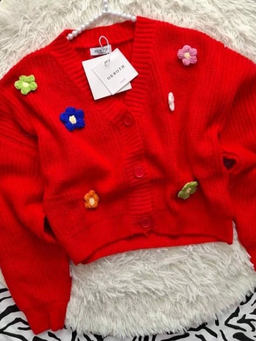 SUETER ROJO MUJER TEJIDO MODA - Rojo - Ver 1