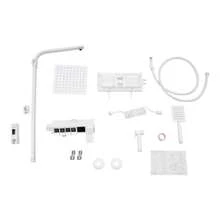 Wand-Duschanlage,4-Funktionen-Duschanlagen-Set,Höhenverstellbare Klaviertasten-Brausegarnitur LED-Digitalanzeige,Weiß - Weiss - Übersicht 11