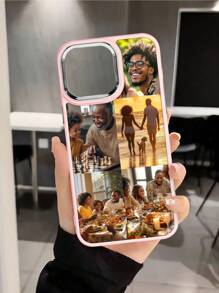 1个定制拼图照片手机壳，适用于 16 Pro Max/16 Plus/16 Pro/17 Pro Max/17 Pro/17/17 Air，可定制婚礼照片，是送给情侣、朋友、家人、毕业生的礼物。 - 粉色 - 查看 7