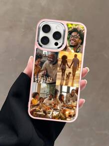 1个定制拼图照片手机壳，适用于 16 Pro Max/16 Plus/16 Pro/17 Pro Max/17 Pro/17/17 Air，可定制婚礼照片，是送给情侣、朋友、家人、毕业生的礼物。 - 粉色 - 查看 4