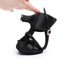 Latin Dance Shoes For Women Soft Sole Rhinestone Buckle Salsa Ballroom Performance Shoes Professional Practice Dance Shoes 5/7cm Heel, 34-41EU. - Gót đen 5cm - Xem 6