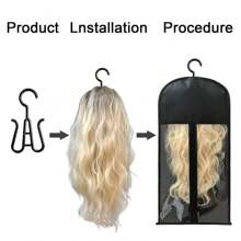 6PCS Hair Extension Holder Wig Storage For Multiple Wigs Holder Wig Bags Storage With Hanger Hair Extension Storage Wig Hanger For Multiple Wigs Hair Extensions, Wigs & Accessories (3/6PCS) - Multicolor - View 5