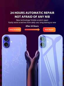 4 Piezas Película protectora de hidrogel de cobertura completa para la pantalla trasera compatible con iPhone, regalo para el cumpleaños, la familia y los amigos, protector de pantalla de teléfono, accesorios de teléfono