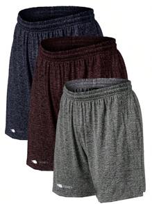 Kit 3 Bermuda Shorts Light Dry Fit Gym Training - Màu Đỏ Sâu - Xem 1