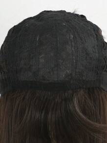 流行棕色 24 英寸长深波浪发洛丽塔假发带刘海合成假发适合儿童时尚浓密卷发假发女孩 - 棕色 - 查看 6