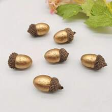 Golden Foam Ball Acorns - Festive Christmas Party Decorations For Table Settings - Multicolor - View 2