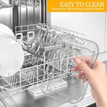3-Layer Stacking Rectangular Stainless Steel Filter Rack, Cooking Accessories For Air Fryer, BBQ, Kitchen Filtration Net Stand - Silver - View 7