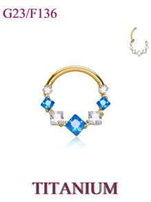 1pc Shiny Luxury! Multiple Zirconia Cool Link Design Unisex Nose Ring Earring, Fashionable Casual Eye-Catching Piercing Jewelry! - Multicolor - View 42