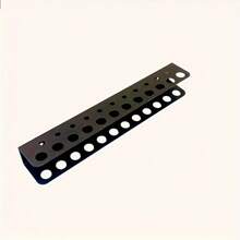 Organizador de herramientas montado en la pared de metal resistente - Estante de almacenamiento negro para destornilladores y accesorios para la organización del garaje