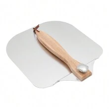 Silberner Pizzaspachtel Pizzaspachtel aus Holz und Aluminiumtechnologie. - Silber - Übersicht 5