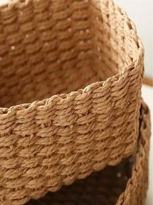 1/3 Stücke handgefertigte gewebte Aufbewahrungskörbe, rechteckige Aufbewahrungsboxen, Badezimmer Waschkonsolen Organizer, Küchensnackregale, Büroregalfächer, Schreibwaren Medizinschachteln, Spielzeugkörbe, Kosmetikaufbewahrung, Heimdekoration, Geschenkekörbe, Wandkörbe, Mini Samt Körbe, Aufbewahrungsbehälter & Organisationskörbe, Kosmetikkörbe, Wohnzimmer, Haushaltskörbe
