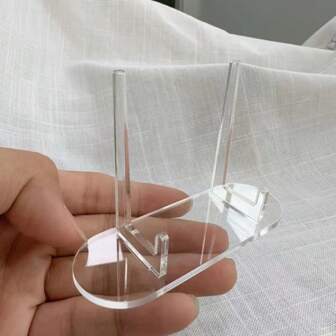 1/3/6pcs Baaji 展示架，单徽章小米收纳架，亚克力纪念币流光透明周边标志架，透明塑料桌面支架，波西米亚风格，无需电力