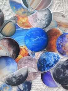 50 miếng dán trong suốt Planet PET cho sổ tay, máy tính xách tay, sổ lưu niệm, nhật ký, đàn ghi ta, mũ bảo hiểm, hộp lưu trữ, miếng dán DIY chống thấm nước, đồ dùng học tập, trở lại trường - Nhiều màu - Xem 3