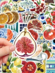 50pcs Mediterranean Style Art Stickers, PVC Material, Gifts, Cartoon Decor, Scrapbooking, Notebook, Laptop, Luggage, Guitar, Water Bottle, Phone Case, DIY Stickers - Multicolor - View 6