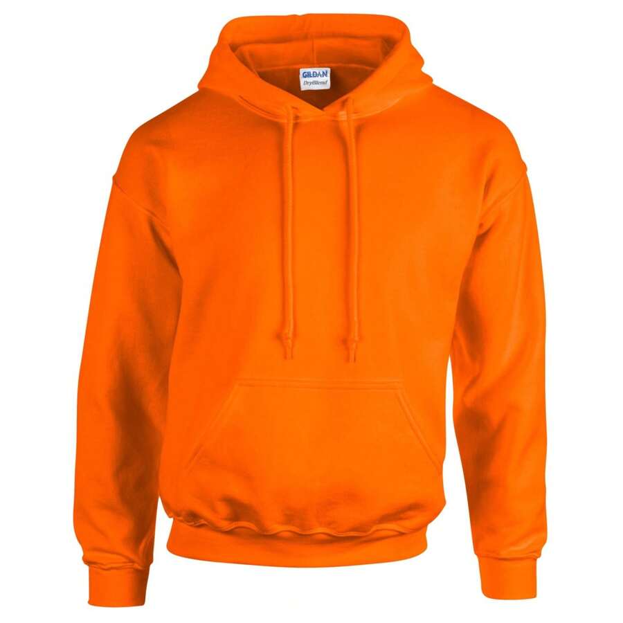 Gildan Sudadera con capucha unisex para adultos (naranja) - 270 g/m² 50% algodón/50% poliéster - Naranja - Ver 1